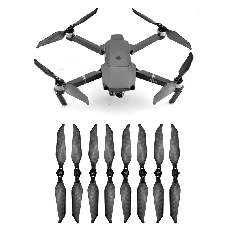 8 шт. 8331 пропеллеры из углеродного волокна с низким уровнем шума для DJI Mavic Pro Platinum