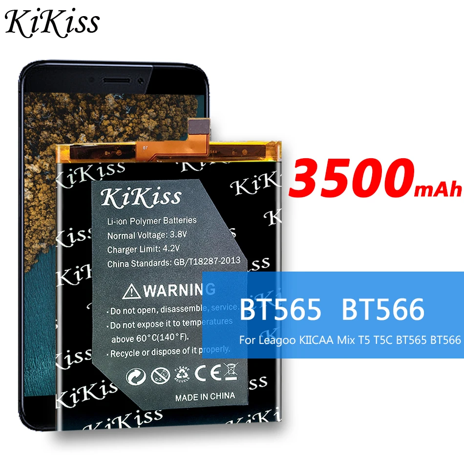 Высокая Ёмкость 3500 мА/ч BT565 BT566 для Leagoo KIICAA Mix T5 T5C MixT5 MixT5C BT 565 566 телефон Запчасти
