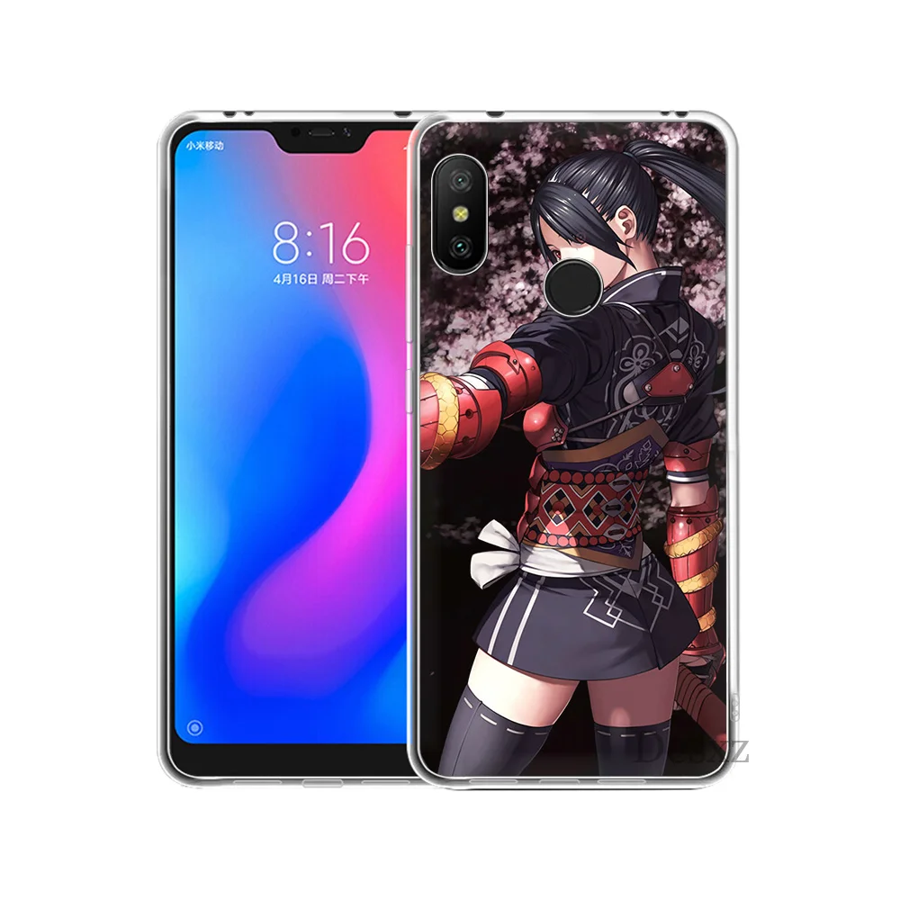 Чехол японский меч самурая Girl чехол для Apple IPhone Xiaomi Redmi mi 8 SE Примечание 5 5A 6 6X Pro X 2S A2