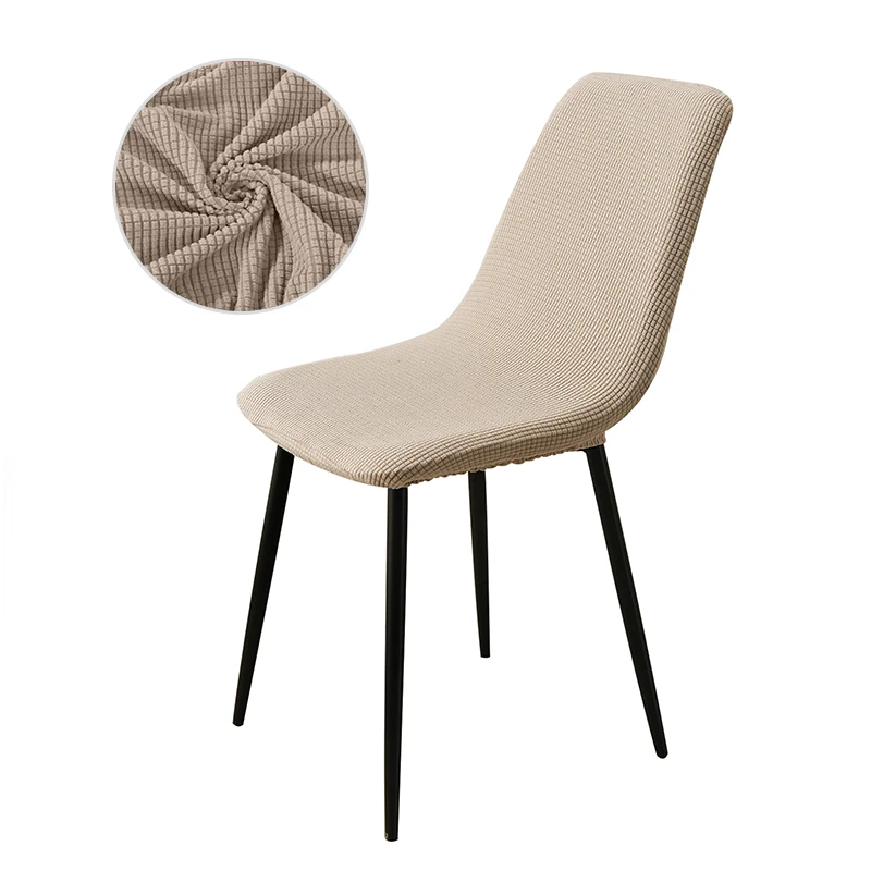 

Short Back Elastic Chair Cover Slipcover Office Chair Covers Jacquart Fabric Washable Dining Chairs Covers Home Restaurant Seats