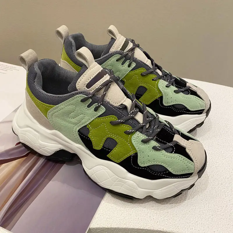 

Women's vulcanized shoes 2021 spring and autumn new pu women's casual shoes women's thick-soled shoes camouflage shoes