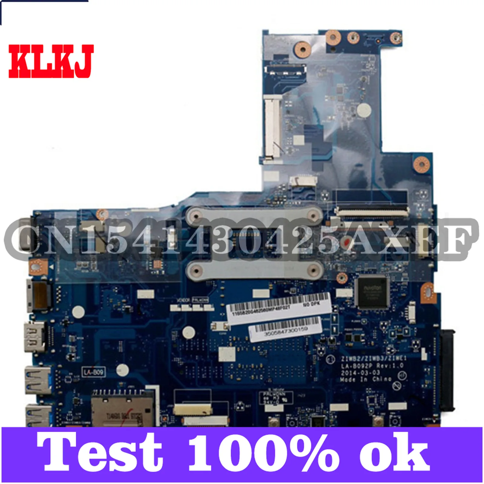 

KLKJ LA-B092P Laptop Motherboard For Lenovo B50-70 Original Mainboard I7-4500U