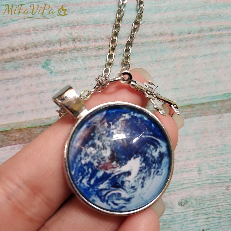 MiFaViPa Время камень ожерелье ленты сплава стекло самолет подвесное классическое