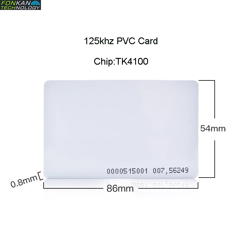 FONKAN RFID 125 кГц ПВХ карты удостоверения личности чип TK4100 для школьников