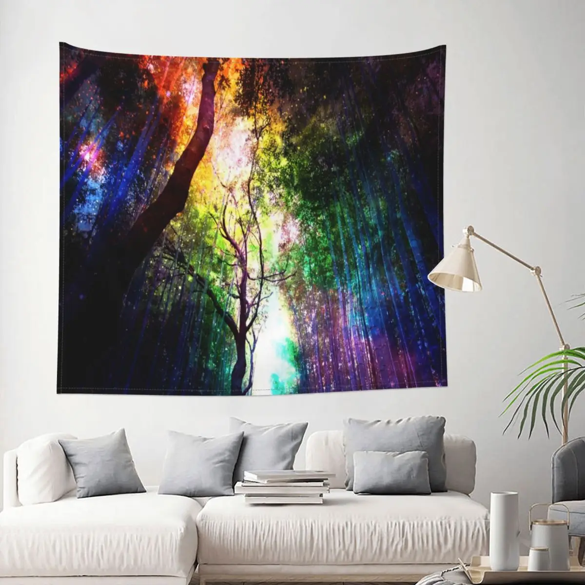 

Rainbow Forest Tapestry Nature Landscape Decoration Wall Room Home Decor Hanging Living room Kawaii Cute Fashion