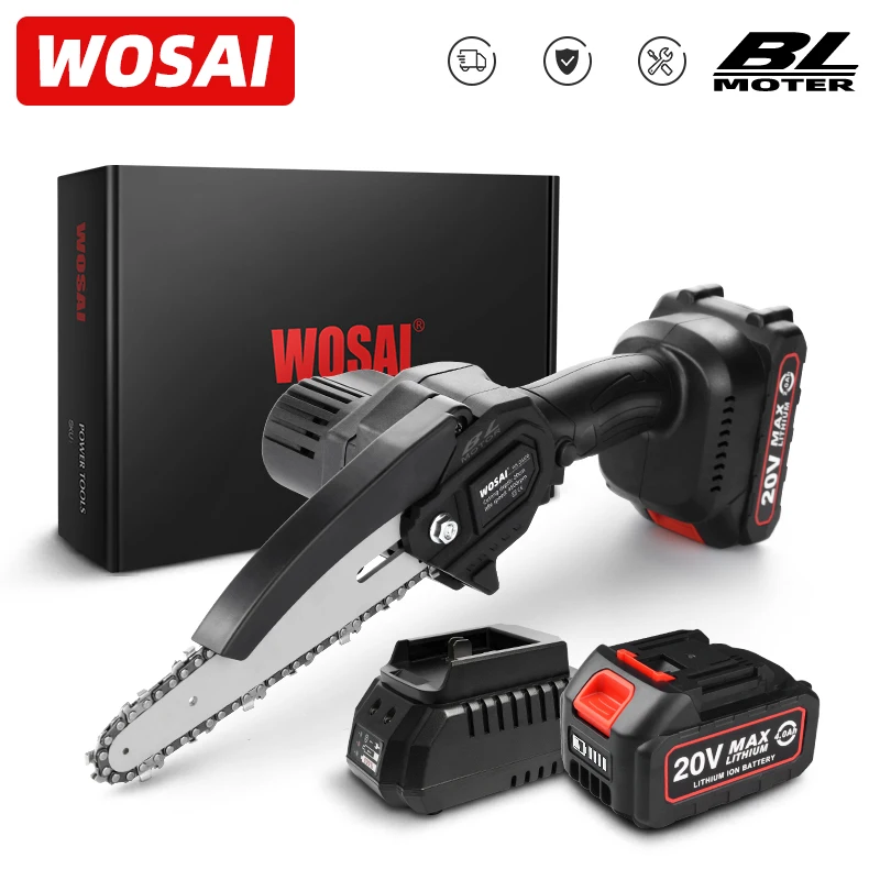 WOSAI 20 в бесщеточная пила 6 дюймов ручная цепная пила для обрезки, портативная Мини электрическая пила, деревообрабатывающие режущие инструменты серии MT - Топ-200 товаров с Али
