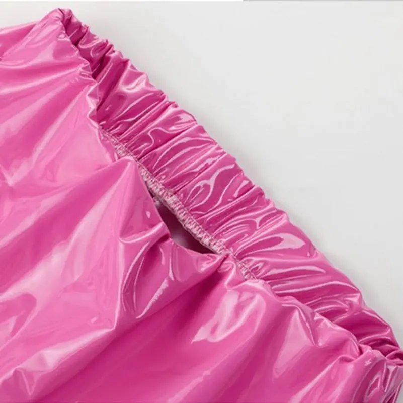 

Imixlot Spring Summer Bright PU Leather Skirt Women Elegant Zipper Slim Pencil Skirts Sexy High Waist Short Bodycon Skirt