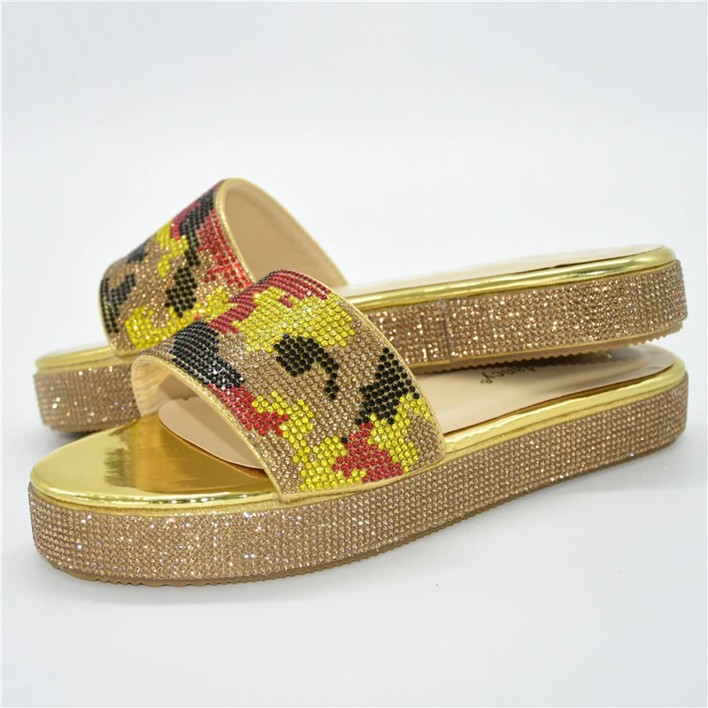 Новый дизайн итальянская Летняя женская обувь стразы 5 цветов Заводская оптовая