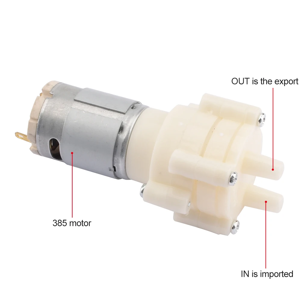 Аквариумный воздушный насос R385 миниатюрный Электрический для пресной воды
