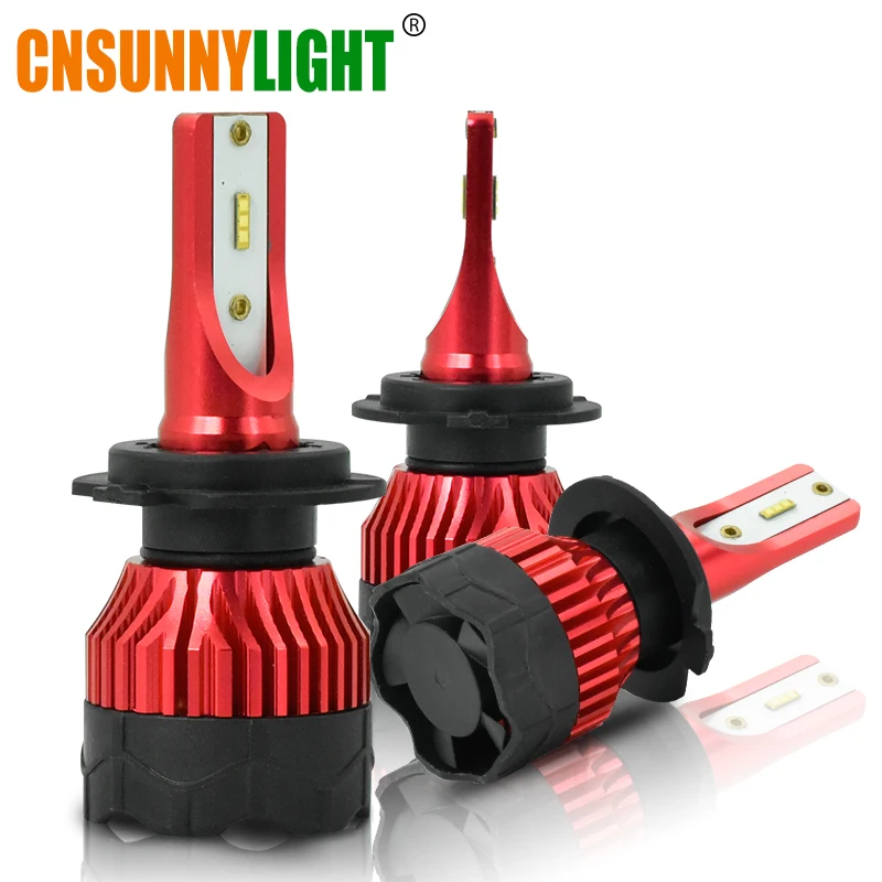CNSUNNYLIGHT K5 H4 H7 H11 ZES LED H8 H9 H1 880 Автомобильные фары лампы 9005 9006 H13 заменить COB авто