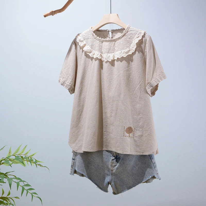 

Summer new preppy style O neck short sleeve T shirt top female