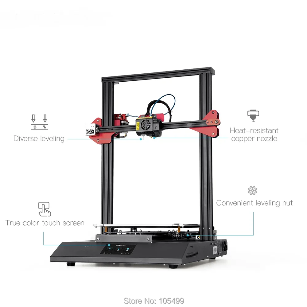 3D принтер CR-10S PRO V2 заметно стабильная Большая пластиковая печатная машина Creality |