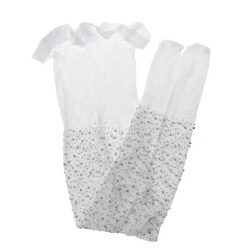 Модные сетчатые чулки в сеточку для девочек детские колготки блестящие красивые