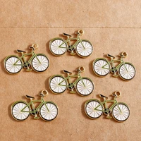10pcslot 1827mm enamel bicycle charms for jewelry making creative diy bracelets necklaces pendants