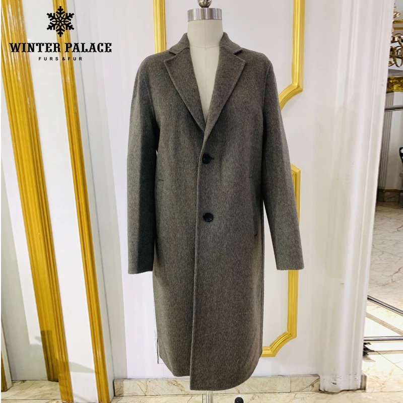 Зимнее Дворцовое весеннее и осеннее новое классическое шерстяное пальто с
