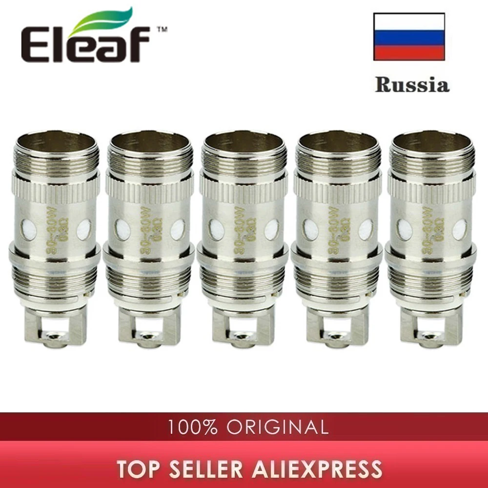 5 шт. Eleaf iJust 2 EC катушка для 2/Melo 3/Melo 3 Mini/Lemo бак 0.3ohm/0.5ohm eleaf i только головки