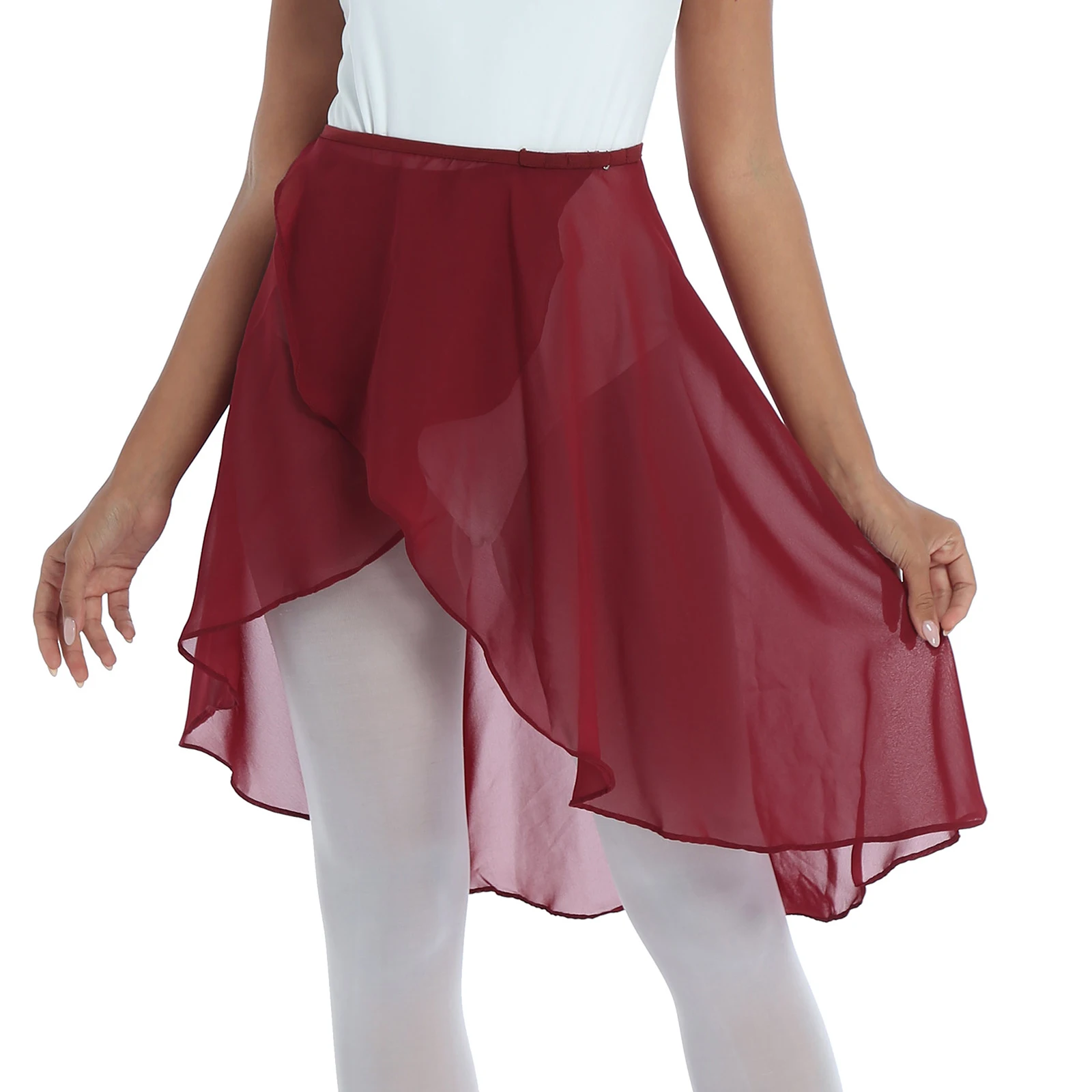 TiaoBug Для женщин отвесная шифоновая Юбка для балета/взрослая сценическая обувь
