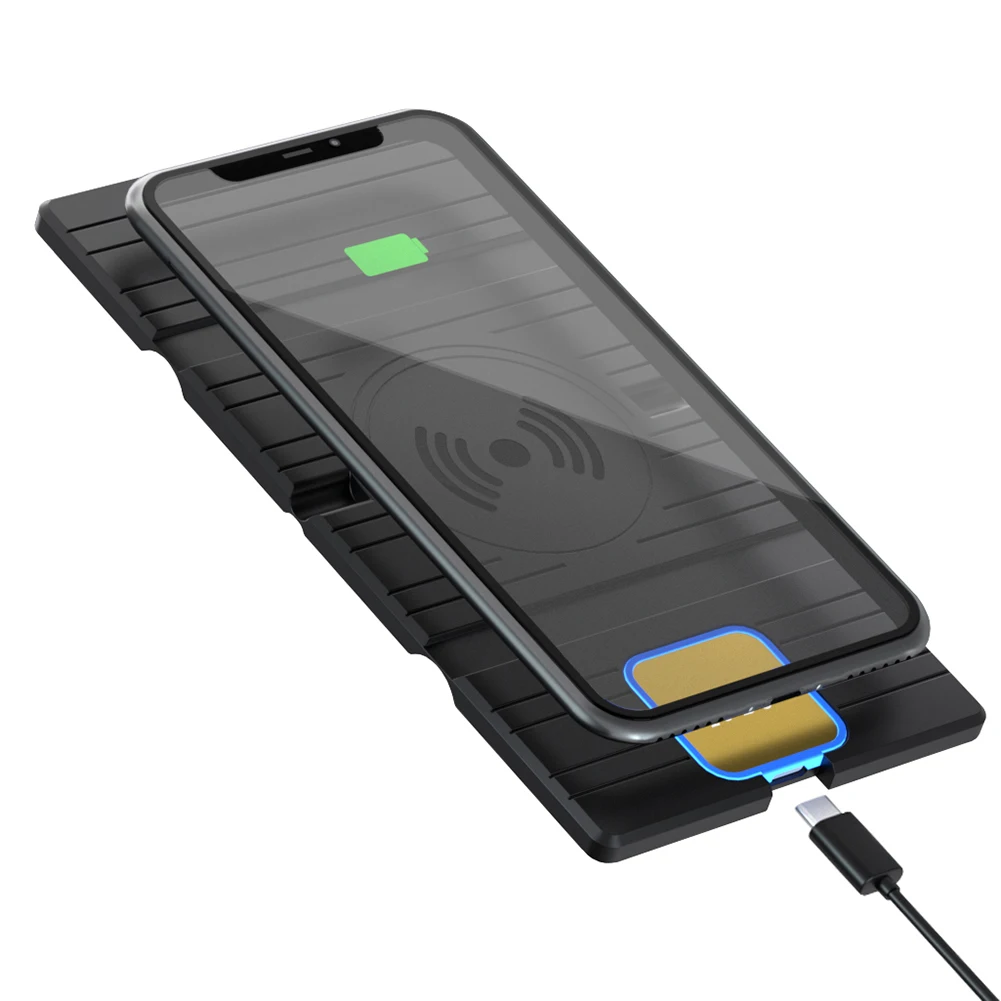 

Folding Wireless Charger 15w High Power Car Home Fast Charging Silicone Anti-Drop Vertical Bracket Black For Samsung Xiaomi