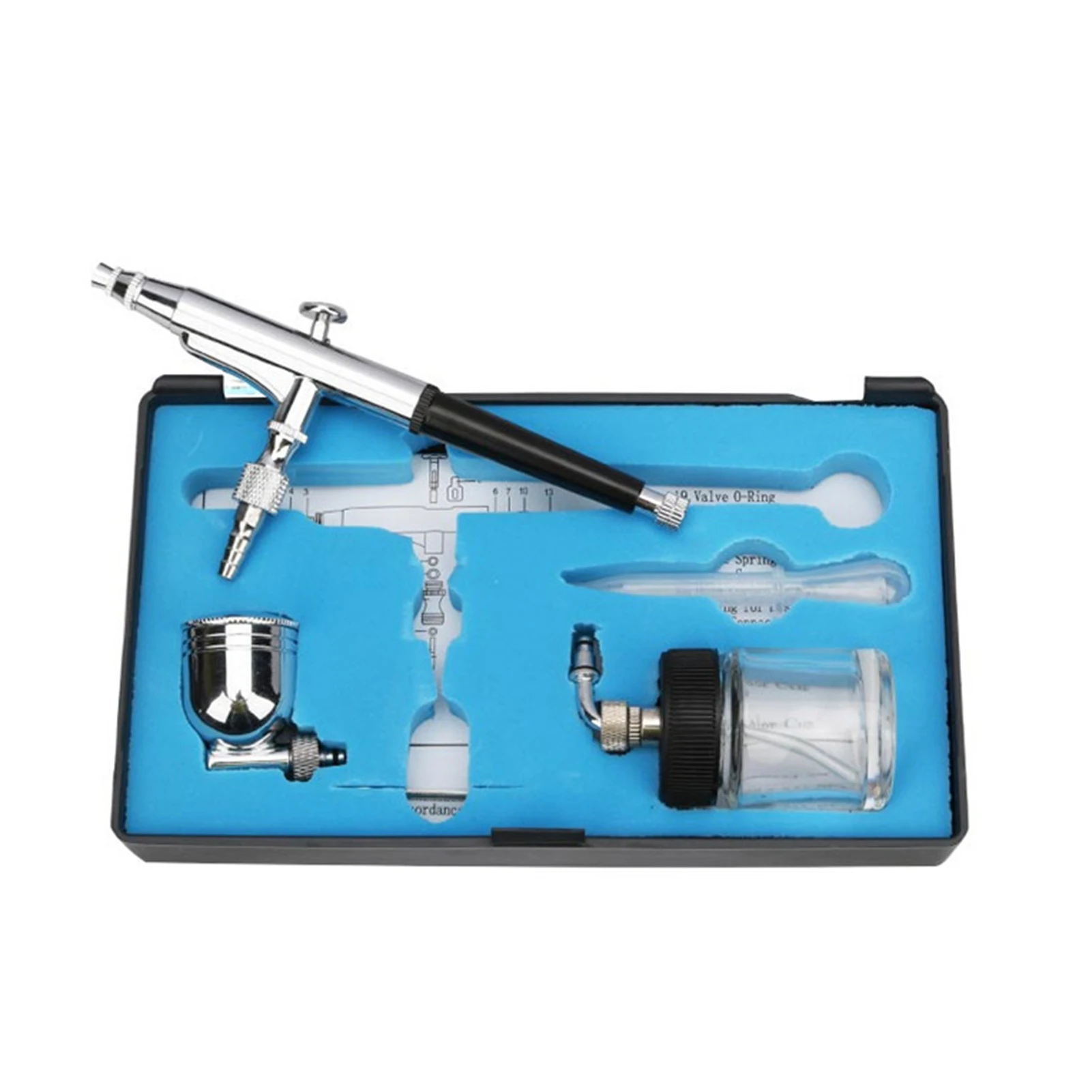 

Airbrush Gun Gravity Siphon Feed Airbrush 0.3mm Nozzle 22cc & 7cc Cups For Cake Decorating Model Painting Nail Art Auto Painting