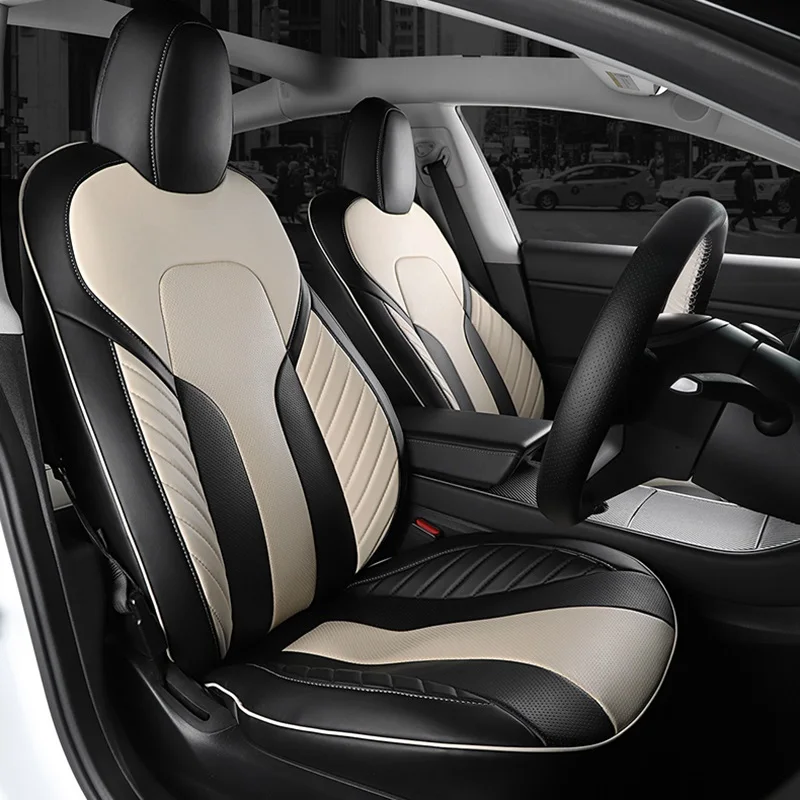 Кожаные чехлы Napa на сиденья автомобиля полностью закрытые для 2017-2021 Tesla Model 3
