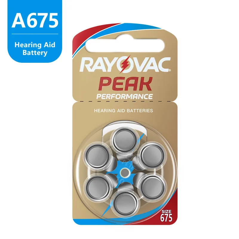 Батарейки для слухового аппарата RAYOVAC PEAK 60 x 675A Бесплатная доставка!