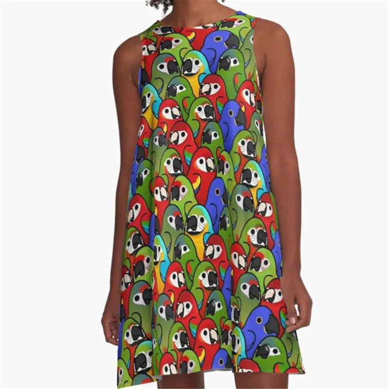 

Fashion Women summer dresses Tropical Jungle Printed A-Line Boho Dress for women harajuku Sexy ladies mini short beach dress