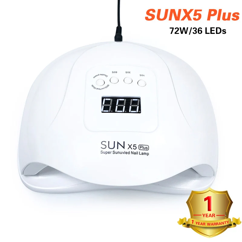 sun x5plus-white Горячая солнце 2C светодиодный светильник для ногтей УФ лампа для ногтей 48 Вт/80 Вт SUNUV подходит для всех гель 33 бусины светодиодный дисплей Сушилка для ногтей автоматическая индукция - Цвет: sun x5plus-white