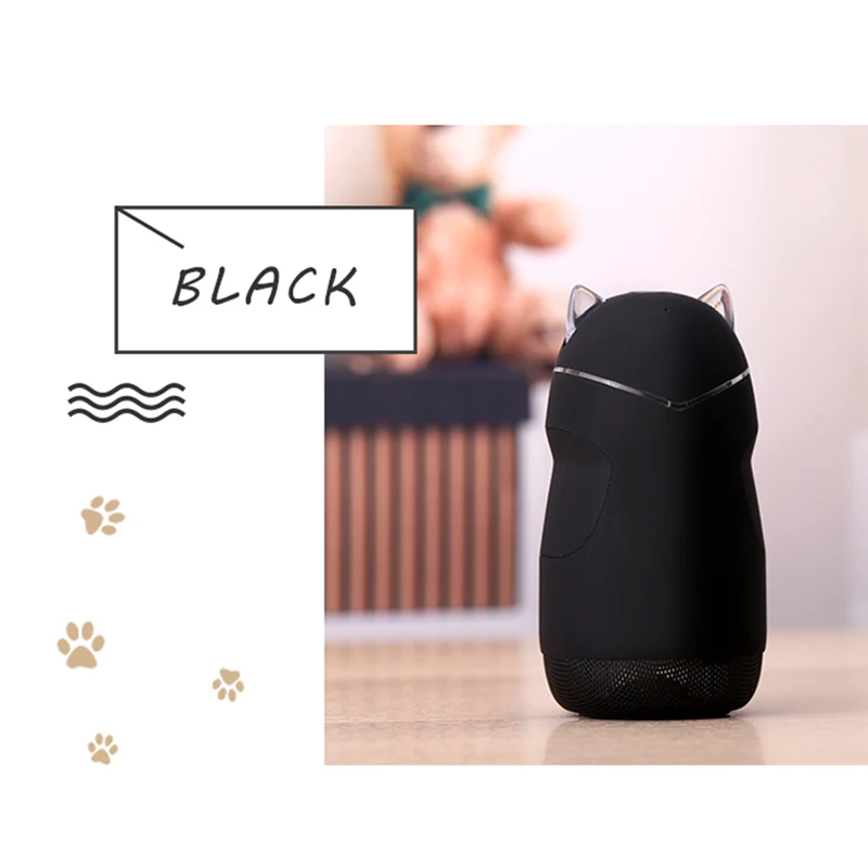 Мультфильм беспроводной bluetooth динамик кошка oem подарок аудио TWS громкой связи черный белый розовый для окна iPhone iOS Android