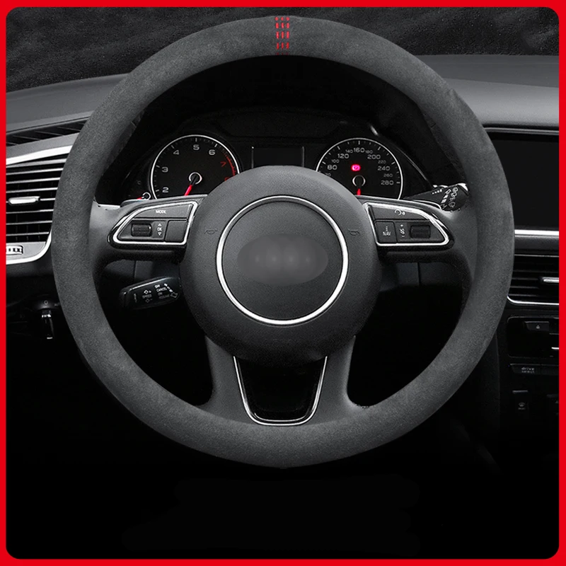 

Подходит для Audi A3, A4L, A6L, A7, A1, Q2, Q3, Q5, Q7, Q8, A5, A8L, B6, B7, B8, Φ, 37 ~ 38 см, материал алькантары, нескользящий