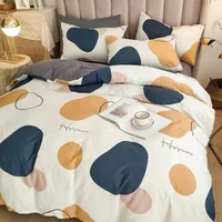 bedding set soft printed blue bed cover set lovers duvet cover adult bed sheets and pillowcases comforter ropa de cama y fundas