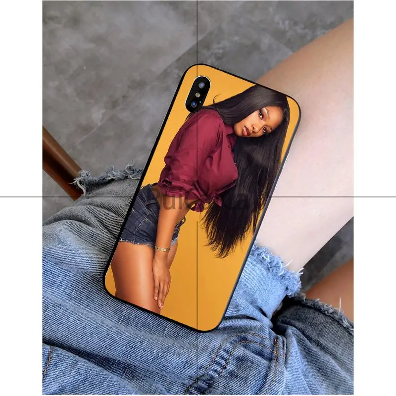 Ruicaica Megan The Stallion Новое поступление черная ячейка чехол для телефона iPhone 8 7 6 6S Plus 5 5S