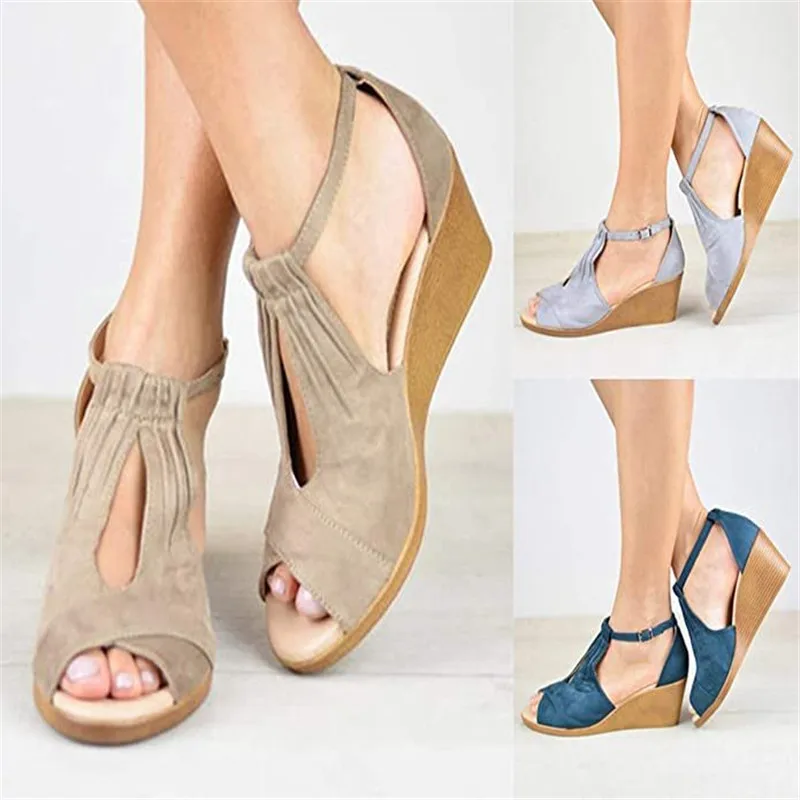 

2020 New Fashion Summer Women's Platform Wedges Waterproof Sandals High Heel Women Shoes Wear-resistant non-slip Sandals