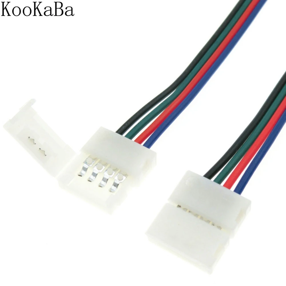 Светодиодные коннекторы 5-50 шт. 2/3/4/5Pin двойной зажим соединительный кабель для 3528