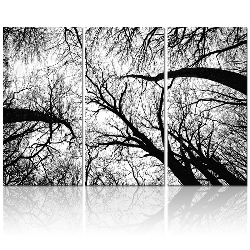 

Black and White Tree Forest Canvas Poster Picture Nature Landscape Home Decor Poster Canvas HD Painting for Room Decoration