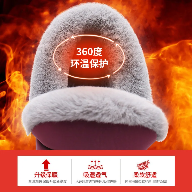 Зимняя обувь для мужчин зимние ботинки слипоны теплые меховые кроссовки мужские