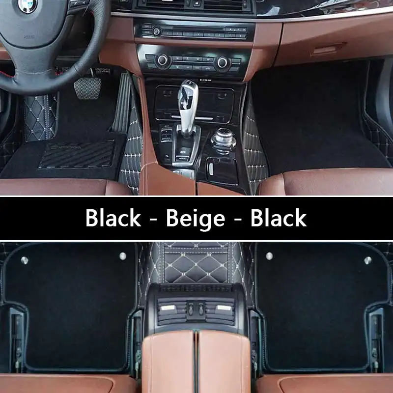 Автомобильный коврик 2 слойна кожа текстиль подгладка для Toyota Land Cruiser 100200 Prado 120 Camry