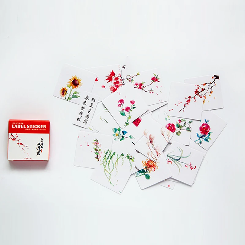 40 штук упак. милый цветок сливы блокнот стикер s выложил ЕГО кавайный планировщик