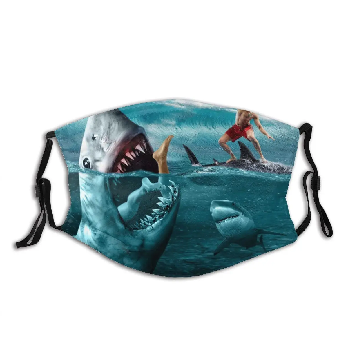 

Маска с 3d принтом в виде симпатичных животных акулы эластичная Пылезащитная многоразовая маска унисекс для взрослых/детей Защитный чехол п...