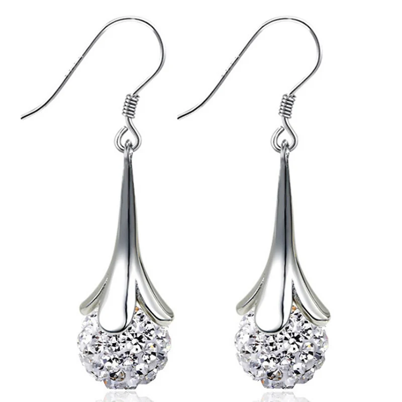 Модные лунные серьги в виде капель с опалом цветок лист драгоценные кисточки для