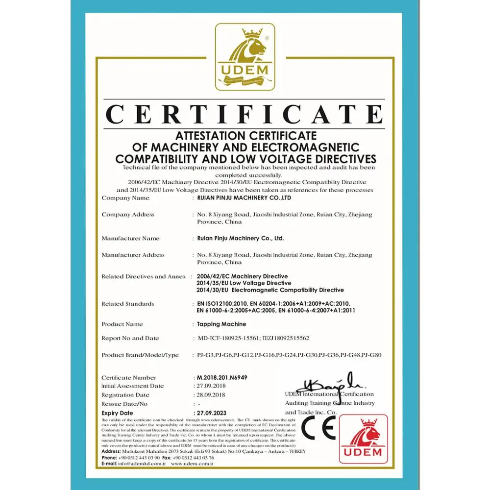 Инструмент для нарезания резьбы универсальный тип 220 M3-M16 в CE CNC электрические