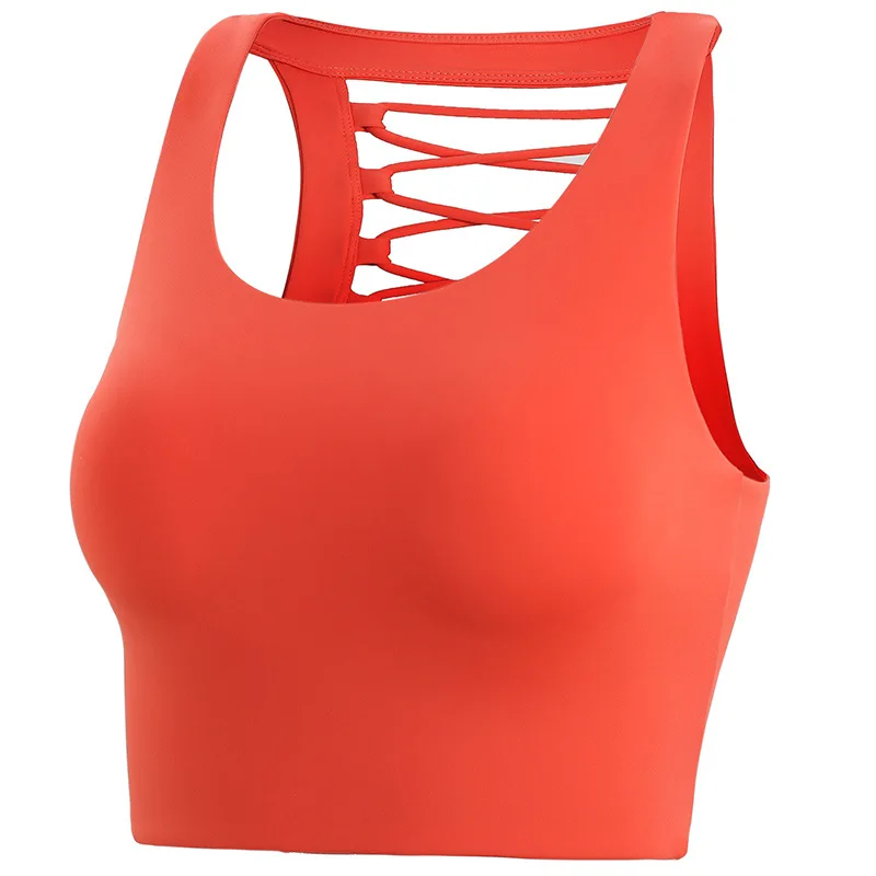 

ZERO MORE Sports Underwear Women Shockproof High-strength Cross Straps Beauty Back Female Running Bra Fitness Yoga Vest