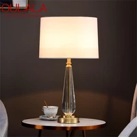 oulala table lamp brass modern simple crystal led desk light decoration for home