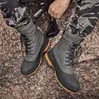 Мужские тактические кроссовки, повседневная обувь из искусственной кожи, удобные сникерсы в стиле милитари, для рыбалки, осень