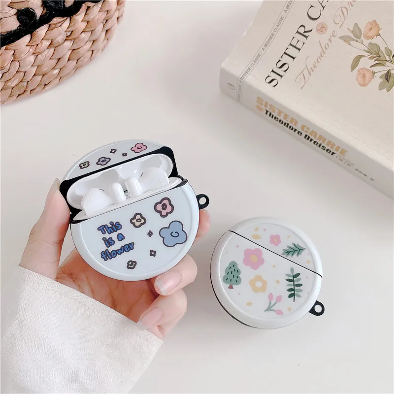 

Симпатичный силиконовый чехол с цветами INS для Huawei FreeBuds 3, чехол для наушников с зарядным устройством, защитный чехол для Freebuds, три чехла, чех...