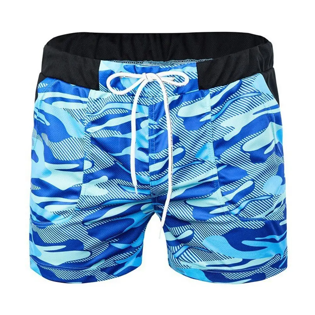 

Men's Swimming Trunks Summer Swimming Fitness Shorts Casual Camouflage Swimming Trunks Drawstring Beach Shorts Briefs Swimwear