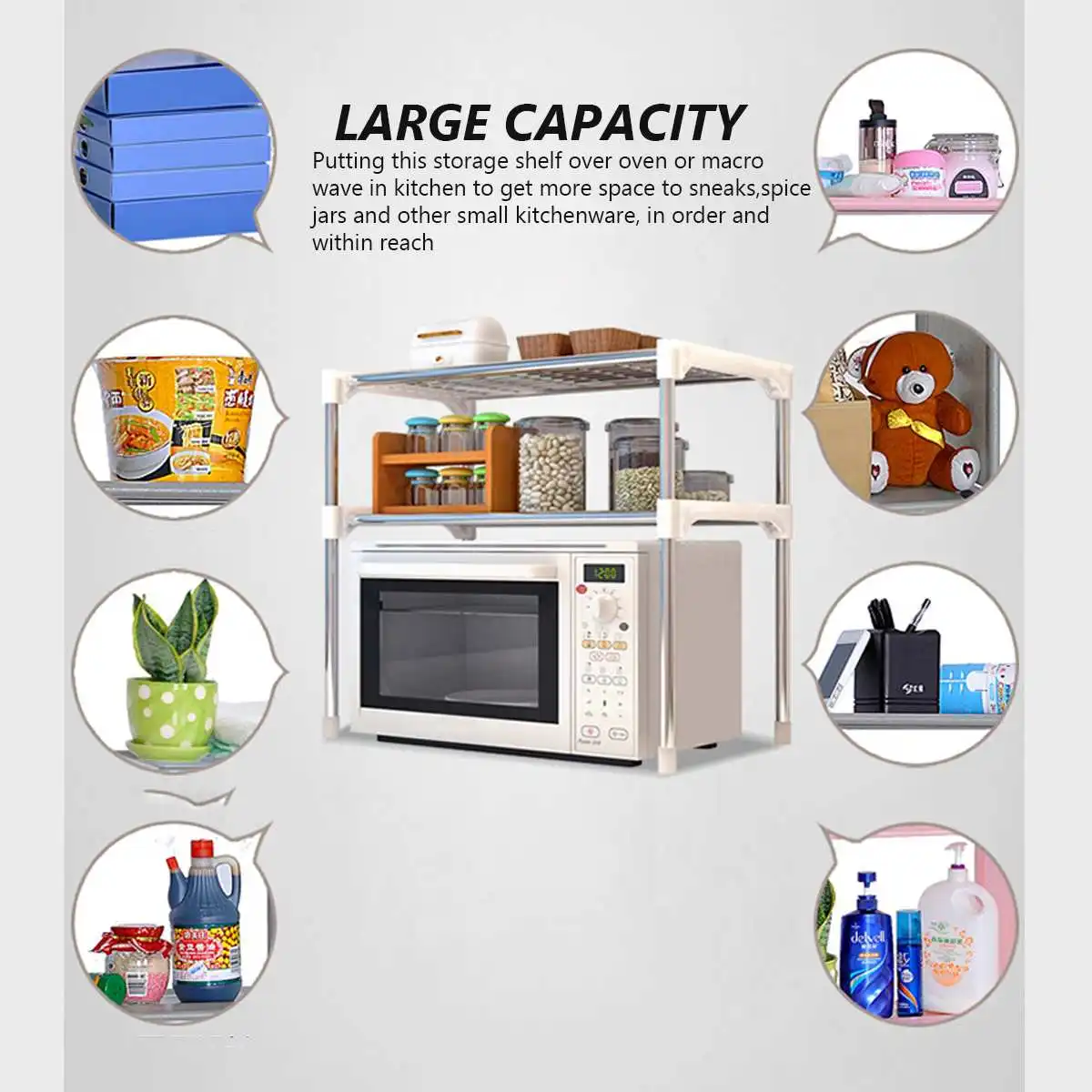 multi functional microwave oven shelf rack standing kitchen storage holders home bathroom towels rack office storage shelve free global shipping