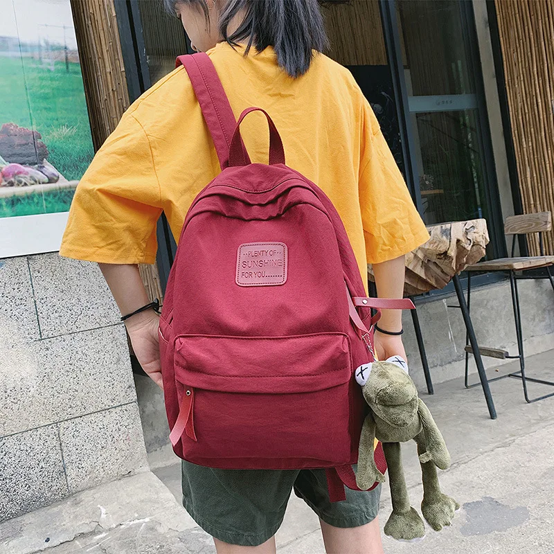 

2019 Female High Quality Canvas Travel Backpack Women Mochila Feminina Sac A Dos Back Pack School Bags For Teenage Girl Rucksack