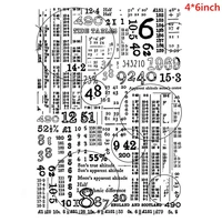 retro numbers background transparent clear silicone stamp seal for diy scrapbooking photo album decorative clear stamp