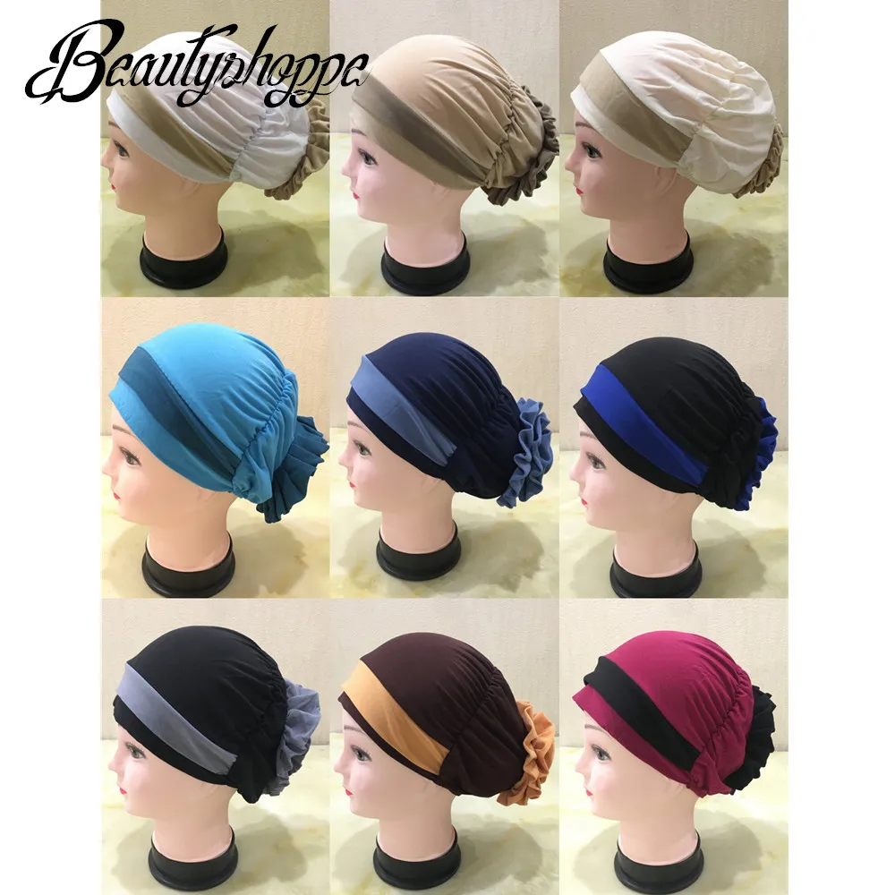 Мусульманский Детский Стандартный шарф мусульманский цельный тюрбан шапка