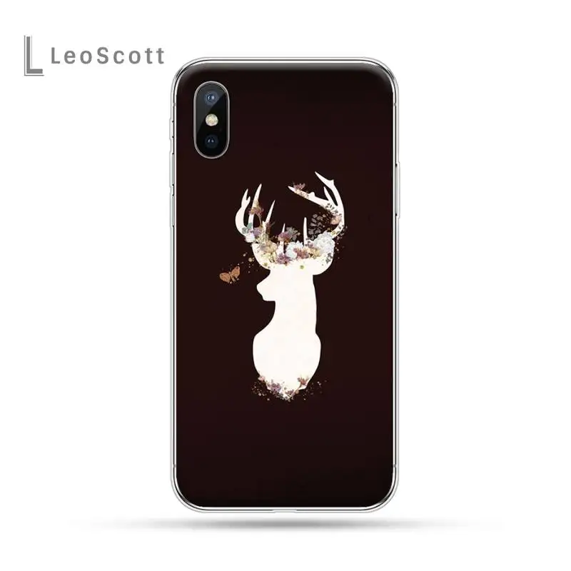 

Deer Cute Elk animal Phone Case For iphone 12 5 5s 5c se 6 6s 7 8 plus x xs xr 11 pro max